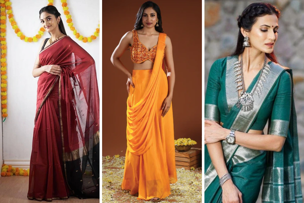 Durga Puja Saree Styles_Knowledge Space
